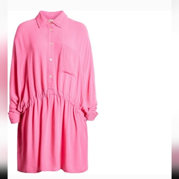 Elan Hot Pink Oversized Swimsuit Cover Up Tunic L - Picture 7 of 7